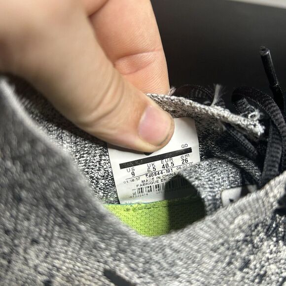 Nike Free RN Flyknit 2017 Women's Size 9 Running Shoes Black White Oreo - Picture 6 of 9